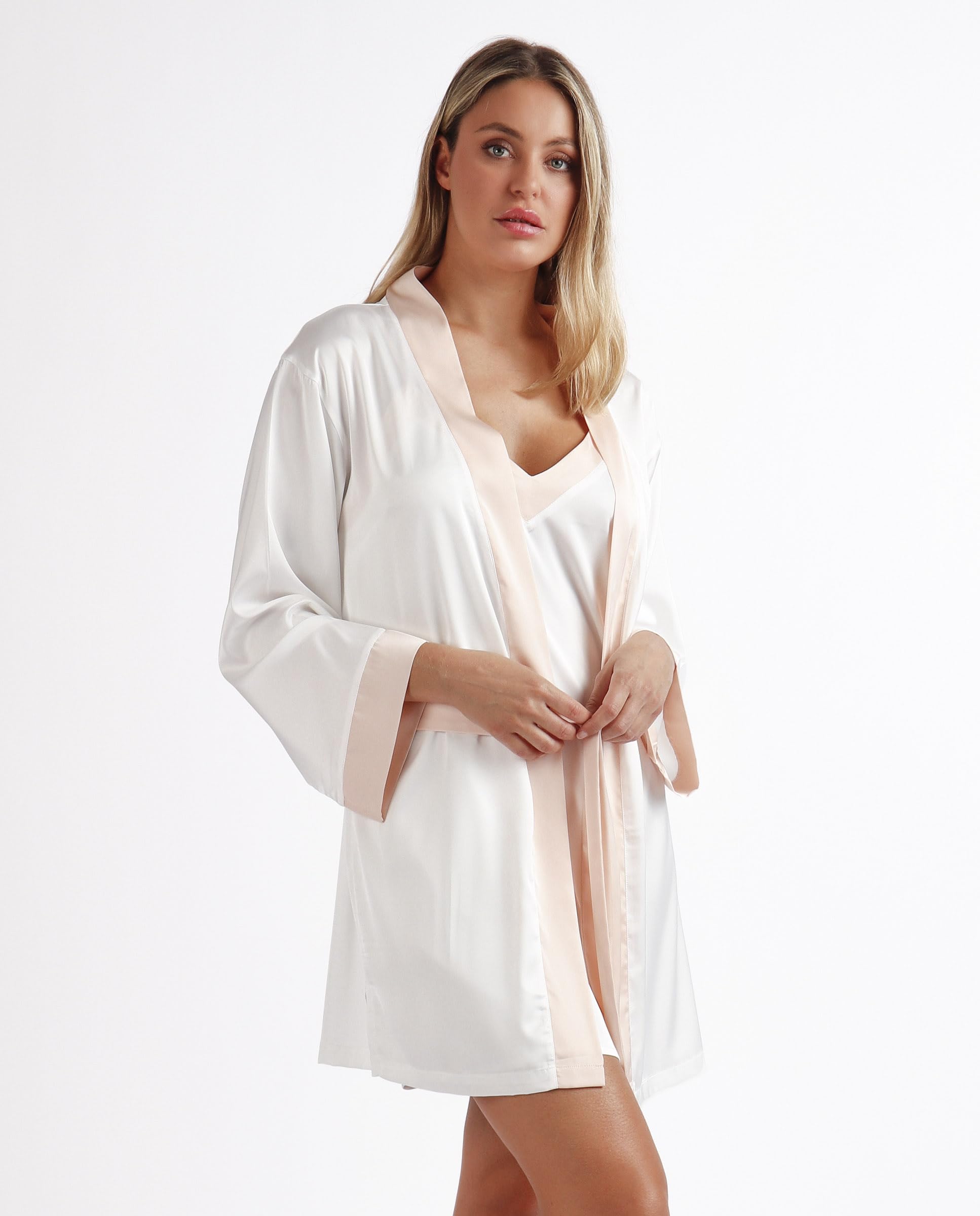 ADMAS Classic Abito da sposa a maniche lunghe Elegant Neck da donna
