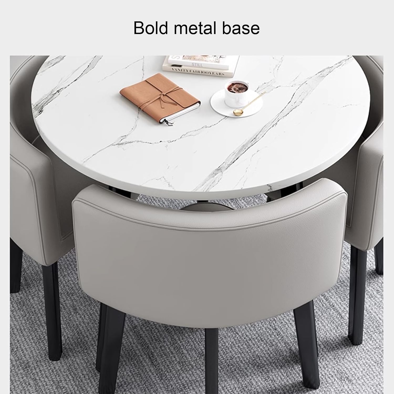 Office Furniture Set Round Reception Table and Chairs, Conference Room, Coffee Shop, Bakery, Lounge