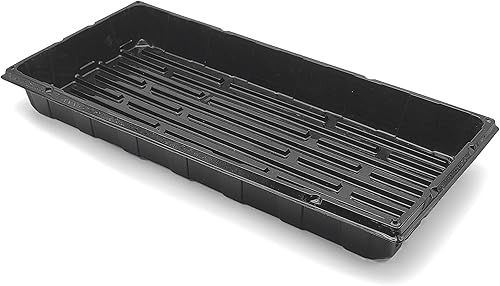 ZIRKA Bandejas de cultivo de plantas resistentes sin agujeros de drenaje, paquete de 5 bandejas de plántulas reutilizables para microverde, pasto de