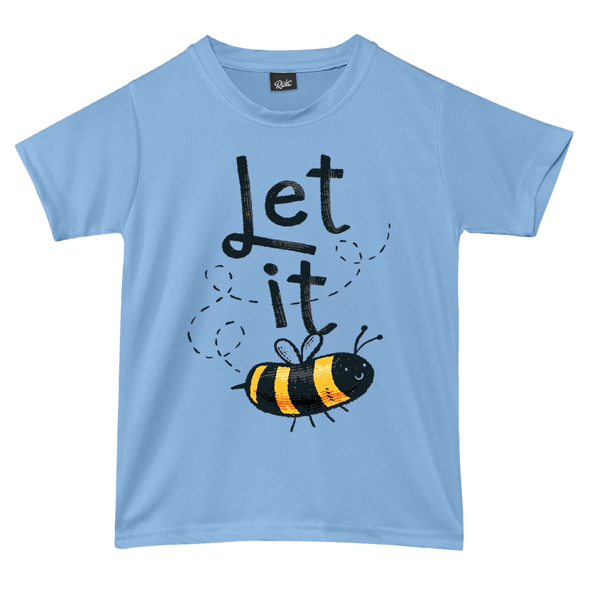 RISH Tshirt for Boys and Kids | Super Soft Quick Dry Fit Fabric Let It Bee Printed Casuals