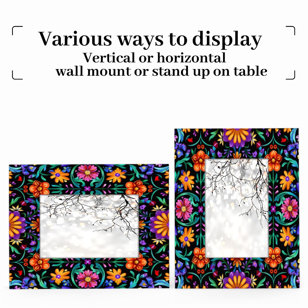 Amazon.com - Mintoprints Mexican 11x14 Picture Frame, Flower Boho