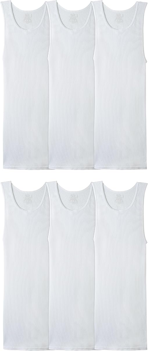Fruit of the Loom Camiseta sin mangas para hombre, sin etiquetas, absorbe la humedad
