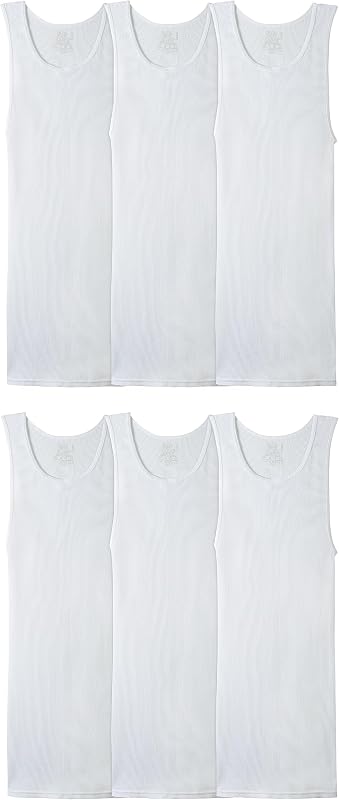 Fruit of the Loom remera sin mangas para hombre, sin etiquetas, absorbe la humedad
