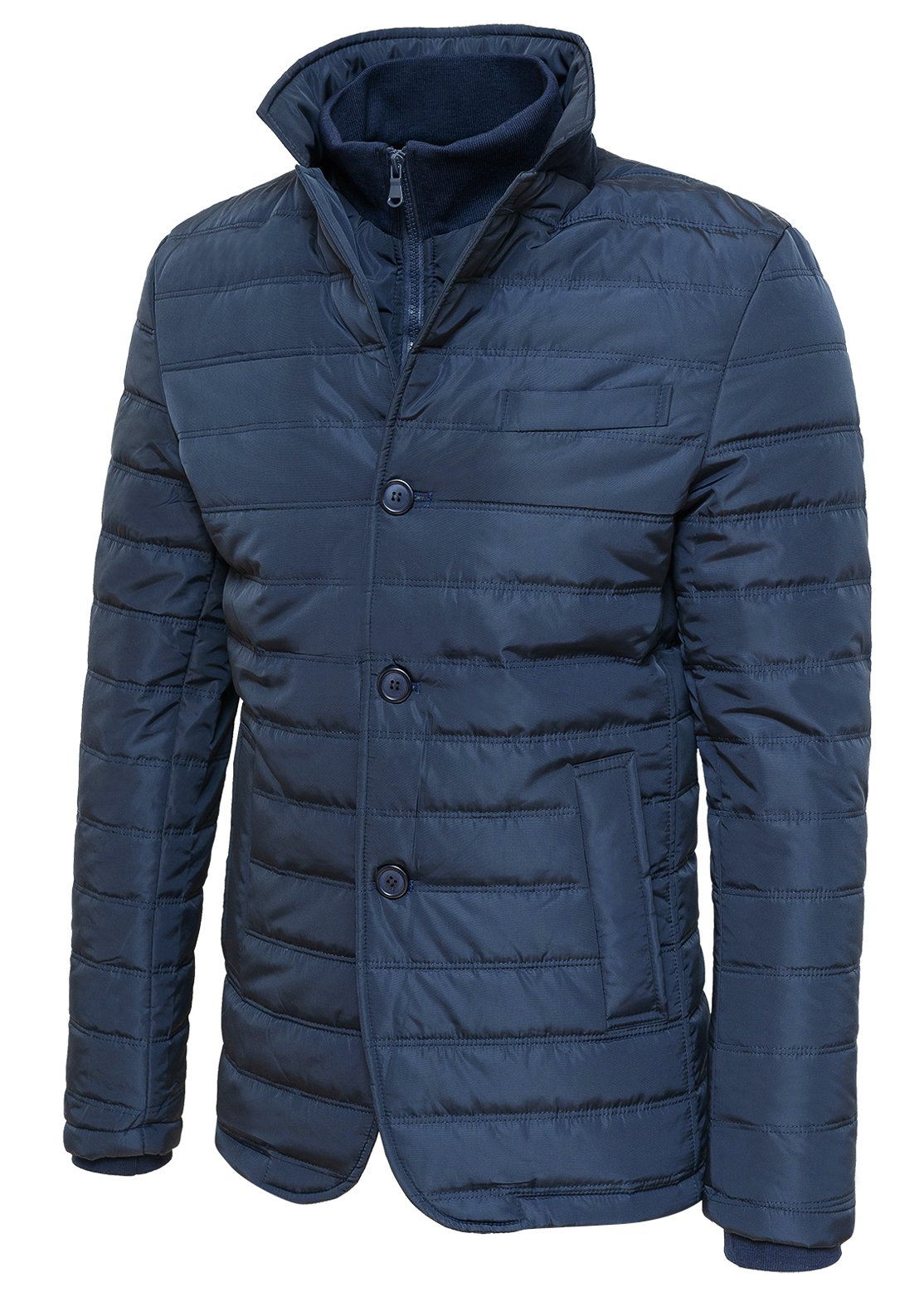 Elegante giubbotto piumino uomo sartoriale slim fit invernale con gilet interno