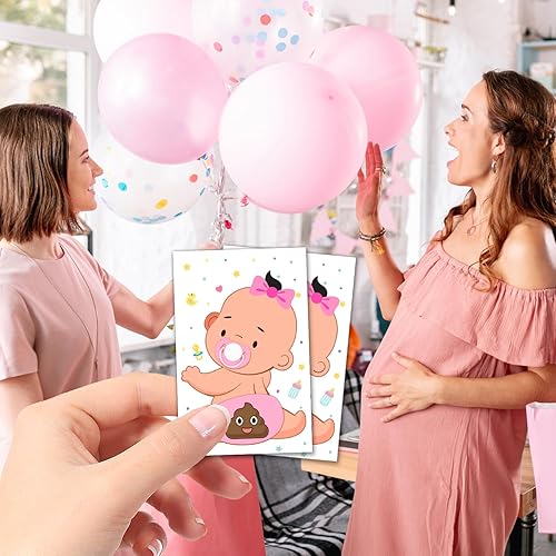 Miniatura 5 de Juego de cartas de rifas para baby shower para niñas, actividad tonta para rompehielos, premios de puerta, decoraciones para baby shower, actividad