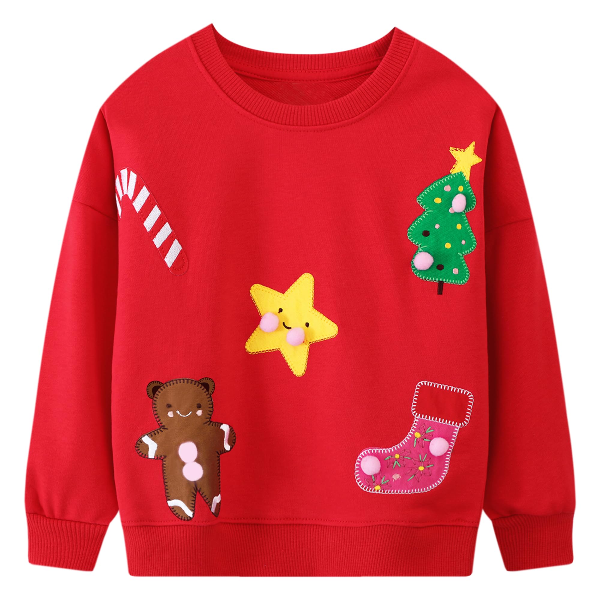 Sudadera Niña Algodón Manga Larga Cuello Redondo Caballo Conejito Dibujos 2-7 años
