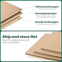Vista 2 de Mat Board Center, 7x5x4 Inches Shipping Boxes for Mailing Moving Packaging, 25 Pack Corrugated Cardboard Boxes for Small Business, Kraft