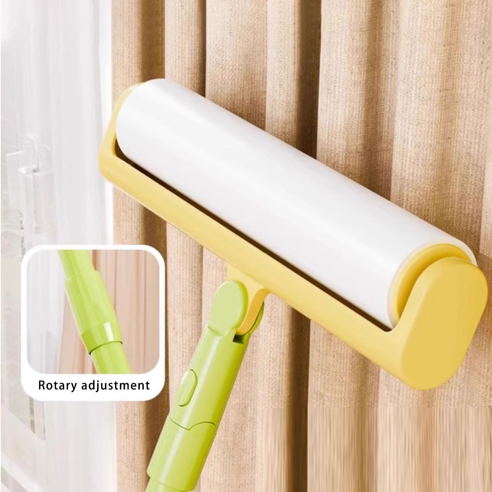 Rodillo de pelusa retráctil, mango extensible, removedor de pelo adhesivo para mascotas en muebles, suelos de coche y alfombras. Rodillo de pelo de mascotas
