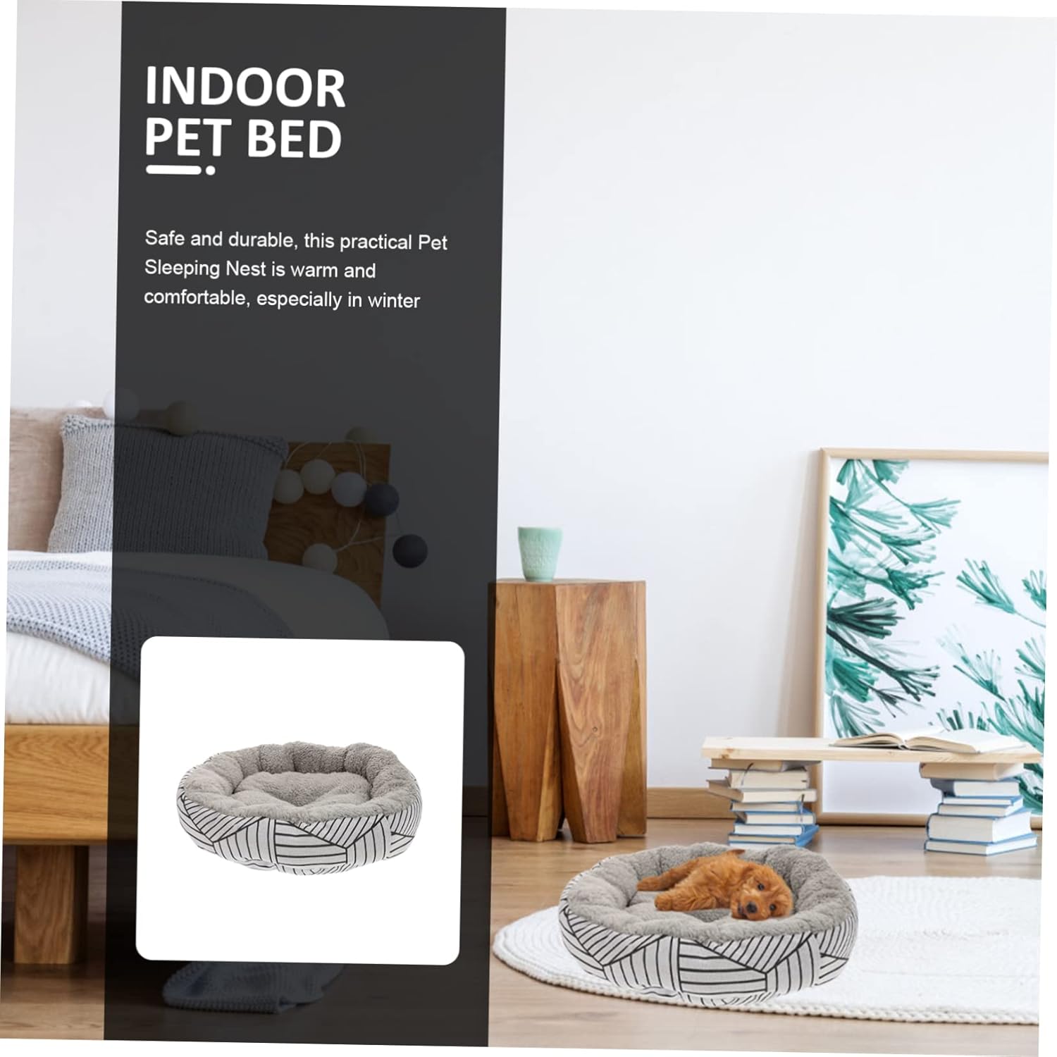 review Lamb Fleece Pet Bed Self-Warming Pet Bed Dog Crate Bed Warm Pet House Lamb Fleece Pet Kennel Comfortable Pet Mat Pet Comfortable Nest Washable Cat Bed Crate Mat Dog Pad Cloth Puppy