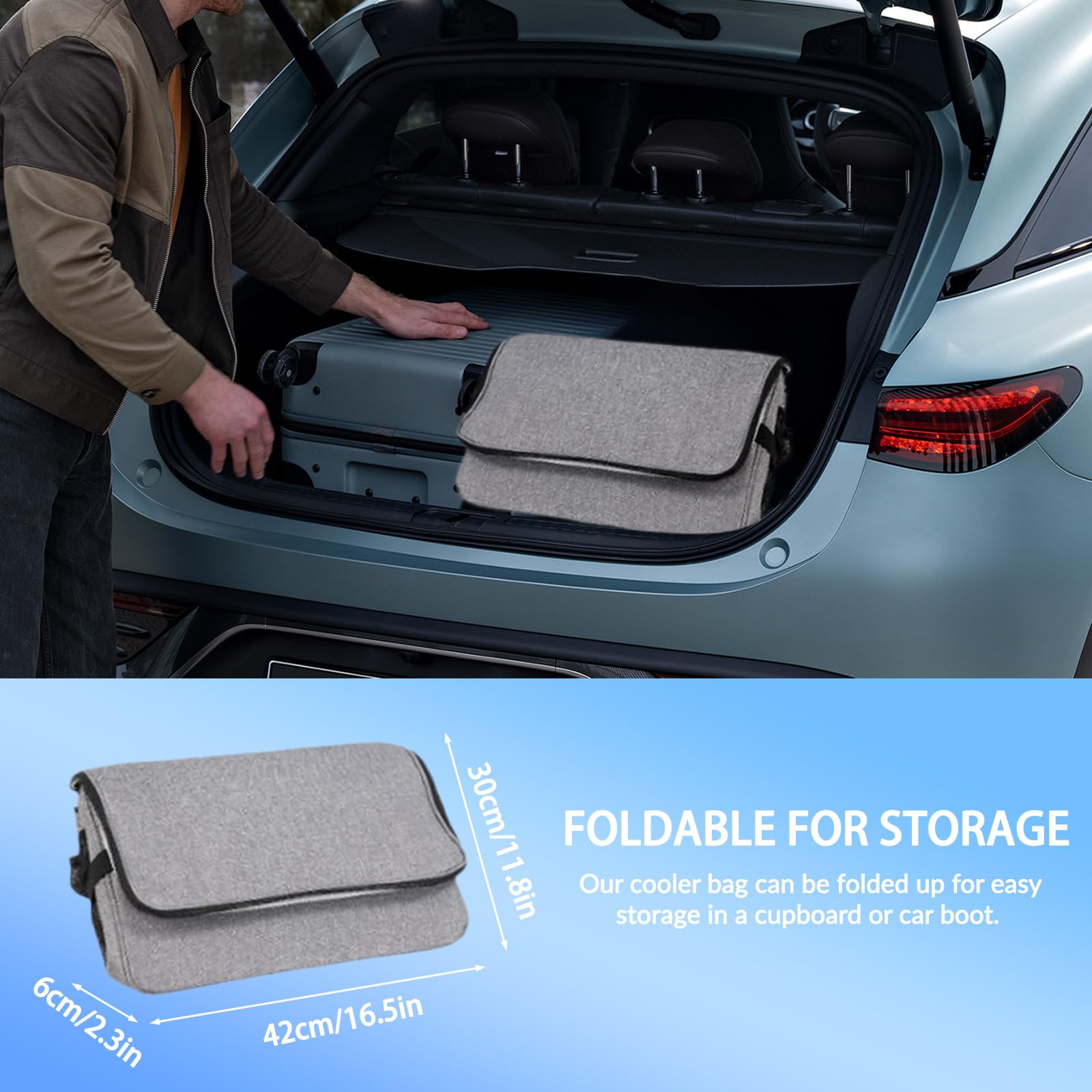 Borsa termica pieghevole 35 l 60 can per picnic campeggio viaggi