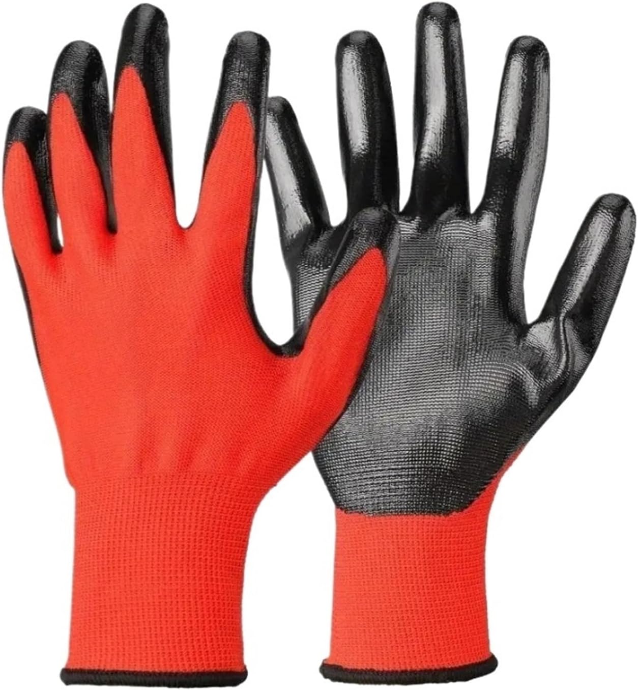 PU Coated Safety Work Gloves Non-Slip Seamless Knit For Gardening Construction Repair Yard Outdoor