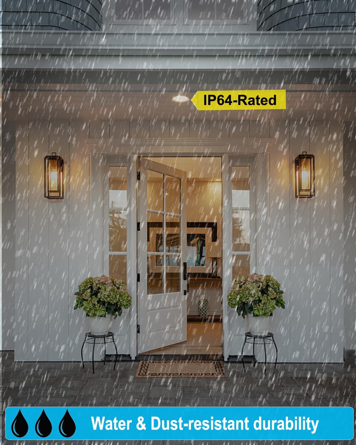 Youtime Par38 Flood Light Bulbs Outdoor/Indoor,15W(150W Equivalent) LED Bulb Waterproof Spot Light Bulb, Dimmable led Flood Light,3000k Soft White, 2Pack