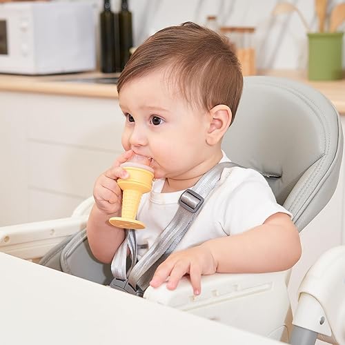 Miniatura 6 de Smily Mia ICY Bite - Mordedor para alimentos y congeladores para frutas, para alivio de enfriamiento del bebé, alimentador de silicona sin BPA para