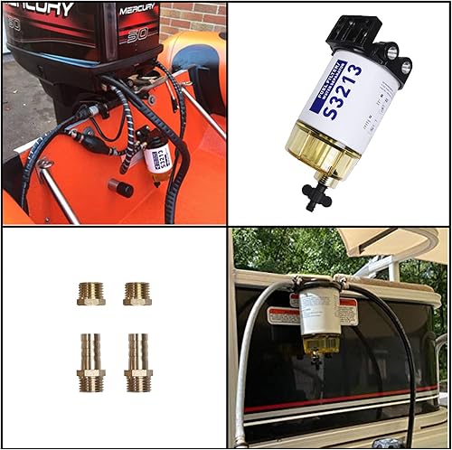 Miniatura 9 de Conjunto de filtro de separador de agua de combustible marino S3213 Elemento de filtro con cuenco de recolección de repuesto para motor fueraborda
