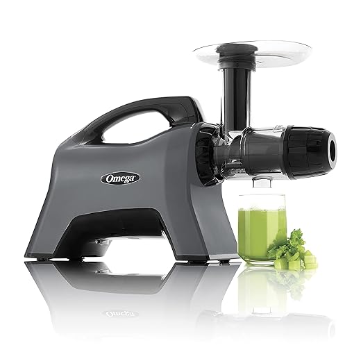 Omega MM1500GY Medical Medium Masticating Juicer, Cold Press Juicer Machine For Celery with Adjustable Dial, 200-Watt, Silver