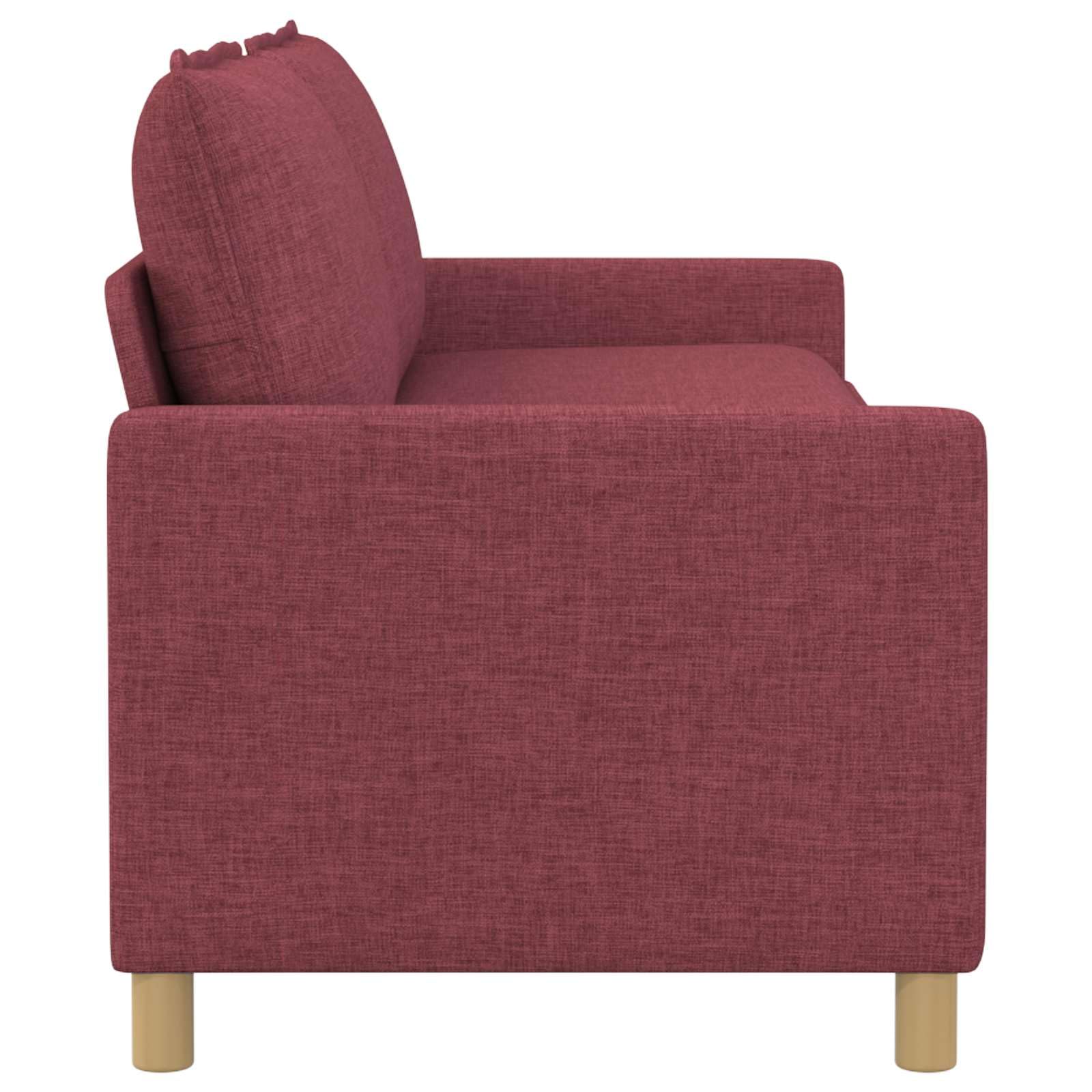 Sofa w kolorze czerwonego wina, 196 x 81 x 87,5 cm, obicie materiałowe, nowoczesne wzornictwo, wygodny zestaw do siedzenia, zdejmowana poduszka, trwała metalowa rama, uniwersalna do salonu