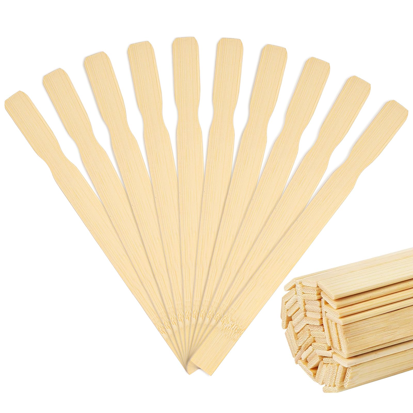 Snapklik.com : 100 Pack Paint Stir Sticks - 12 Inch Bamboo Craft Sticks ...