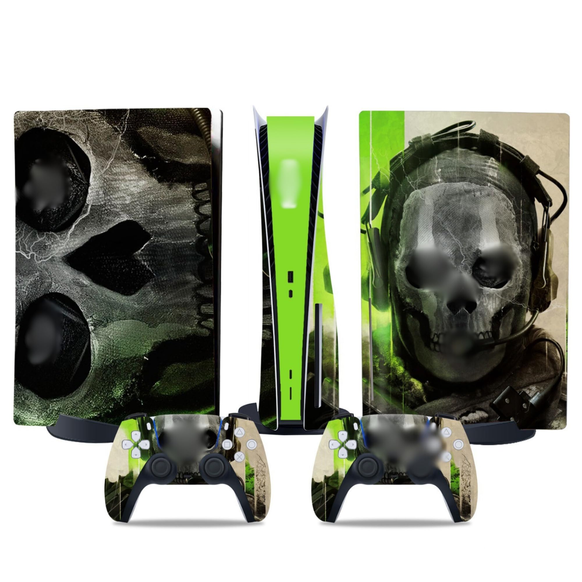 MaD Vision® Extra-Durable Skin Kit per PlayStation 5 (PS5) Disc | Set di Pellicole Adesive in Vinile Opaco per la Console e 2 Controller - per Call of Duty|COD Design
