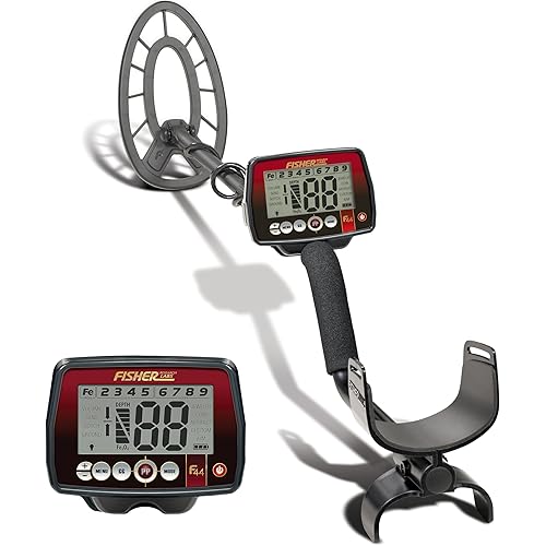 Fisher F44 Metal Detector with Weatherproof Design, Large LCD Display, and Sensitive Detection Features, Ideal for Both Beginners and Experienced Treasure Hunters Seeking Reliable Performance.