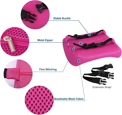 Vista 27 de Cojín lumbar de espuma viscoelástica LoveHome con funda de malla 3D, con diseño de firmeza equilibrada para reducir el dolor de espalda, ideal