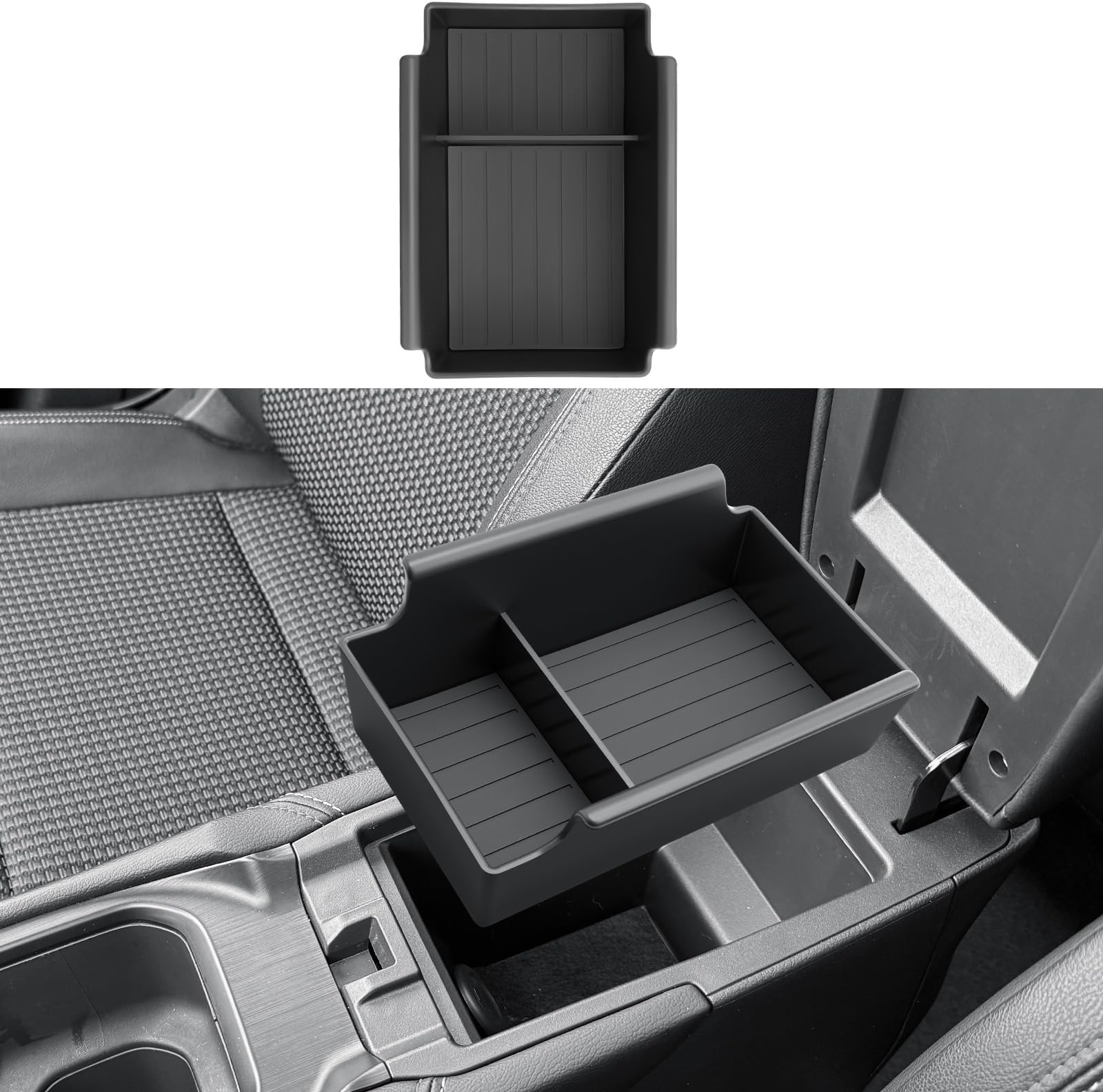 ECOZEN 2026 Kicks Center Console Organizer - For 2025-2026 Nissan Kicks Console Organizer Storage Tray Compatible with 2025 2026 Kicks(S/SV/SR) Accessories Armrest Organizer ABS