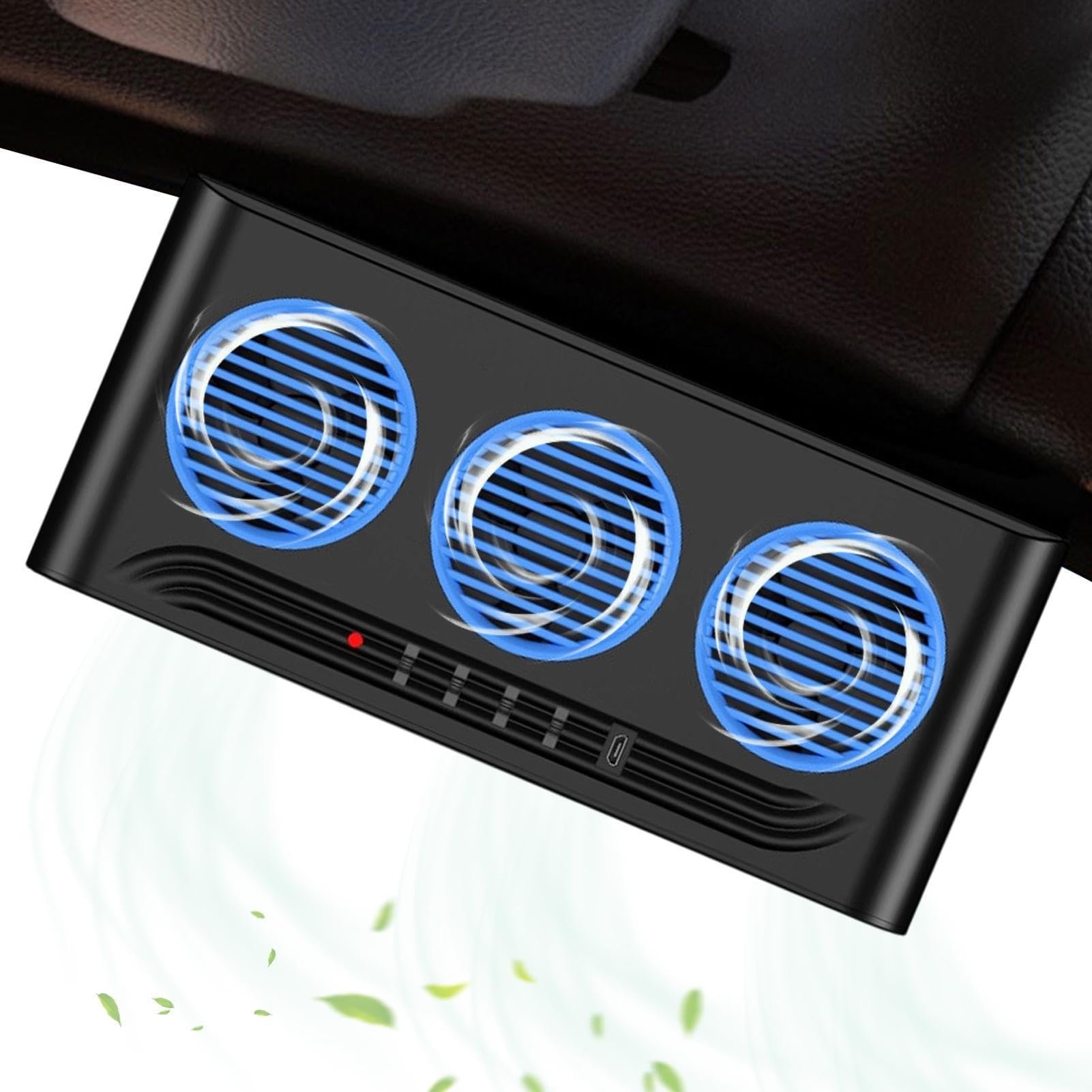 Ventilador para Coche 3 Tomas, Ventilador Solar Extractores de Aire