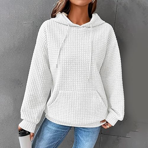 Miniatura 3 de Sudadera casual con capucha para mujer, con bolsillo, cómoda y ligera, con cordón ajustable