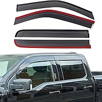 JoyTutus Low Profile Outside Mount Vent Visor for 2015-2026 Ford F-150 & 2017-2026 Raptor Crew Cab - Rain Guards Deflectors