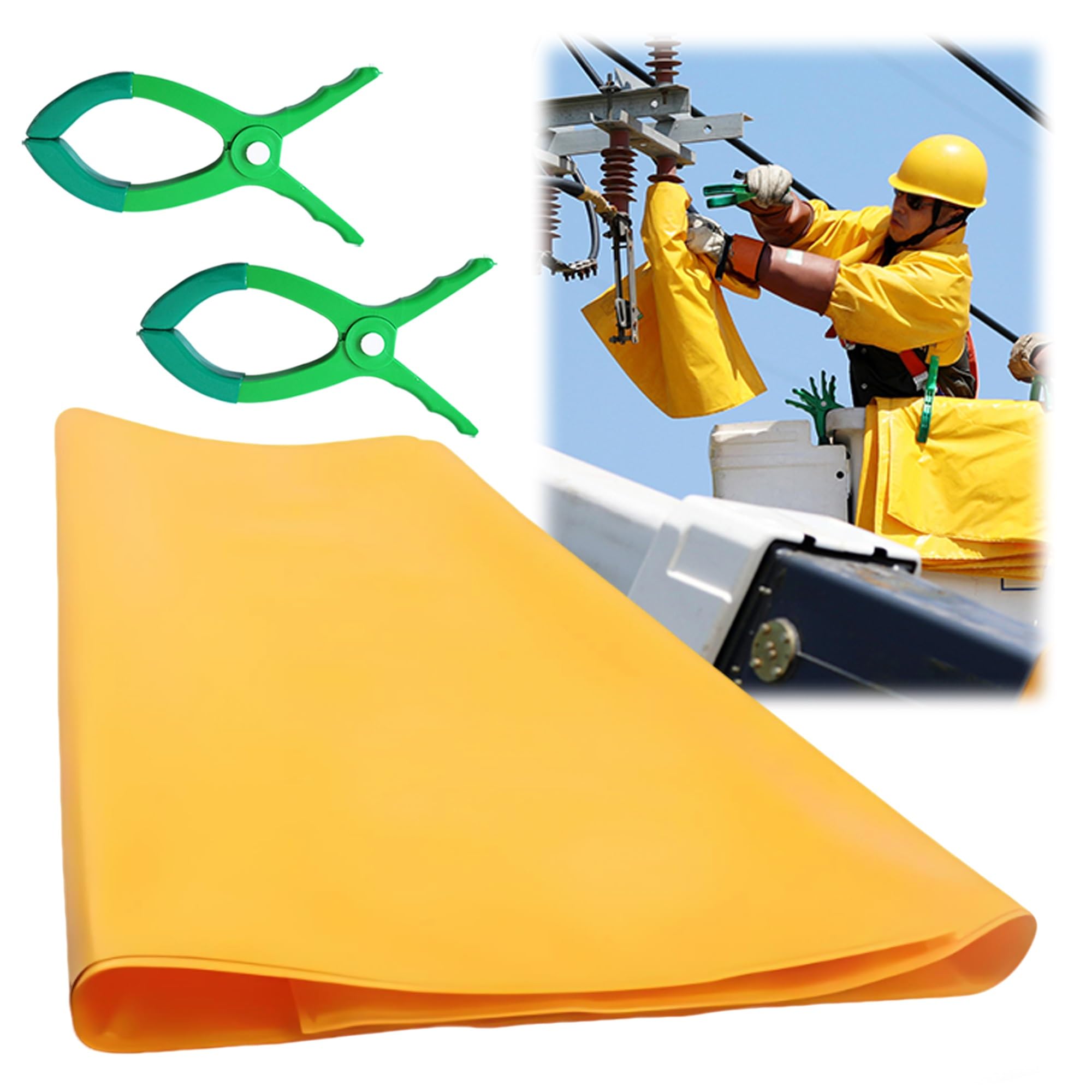 Manta de seguridad aislante eléctrica para protección de alto voltaje, alfombrilla esencial para electricistas en disyuntores y trabajos de sala de distribución