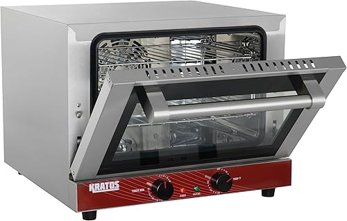 Miniatura 25 de Kratos Horno comercial, horno eléctrico de convección de encimera de tamaño medio, capacidad para cuatro bandejas de tamaño medio, 208/240 V