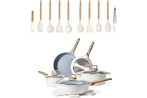 Upgrade Kitchen Ceramic 23 Pcs Pots and Pans Set