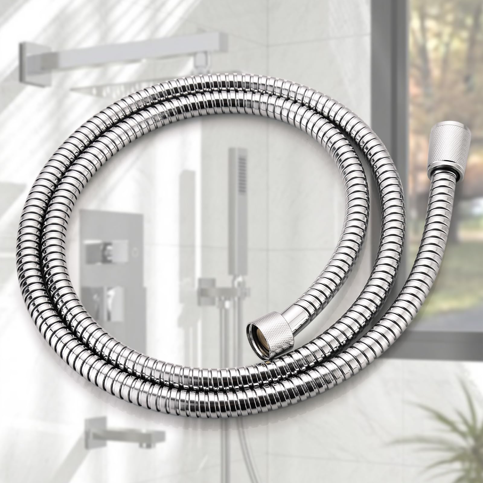 Brauseschlauch Ersatz Für Grohe 28143000 RelexaFlex – 150 Cm Metallschlauch, Starlight Chrome | Kratzfest & Drehfreier Anschluss