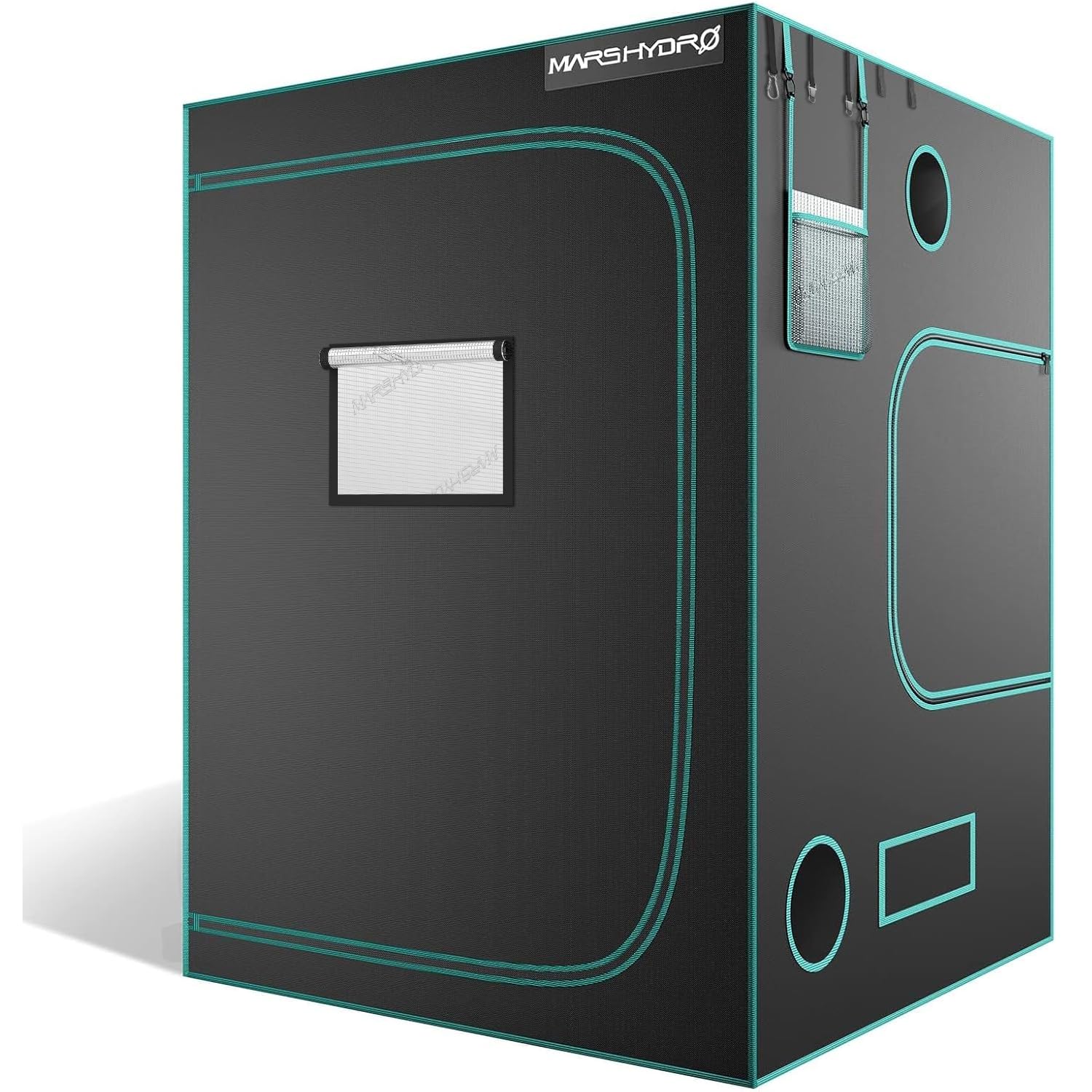 MARS HYDRO 5x5 Advanced Grow Tent, 60"x60"x80" High Reflective Mylar 1680D for Hydroponics Indoor Plant Growing, with Observation Window,Floor Tray and Smooth Zipper for TS3000/FC6500/FC-E6500/FC8000