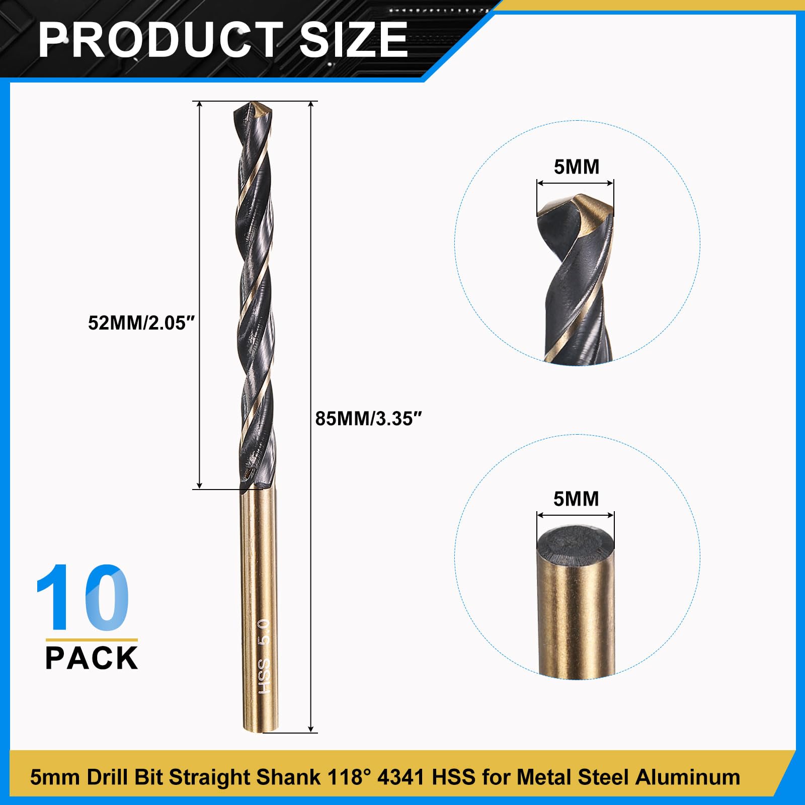 PATIKIL 5mm Drill Bit - Image 2