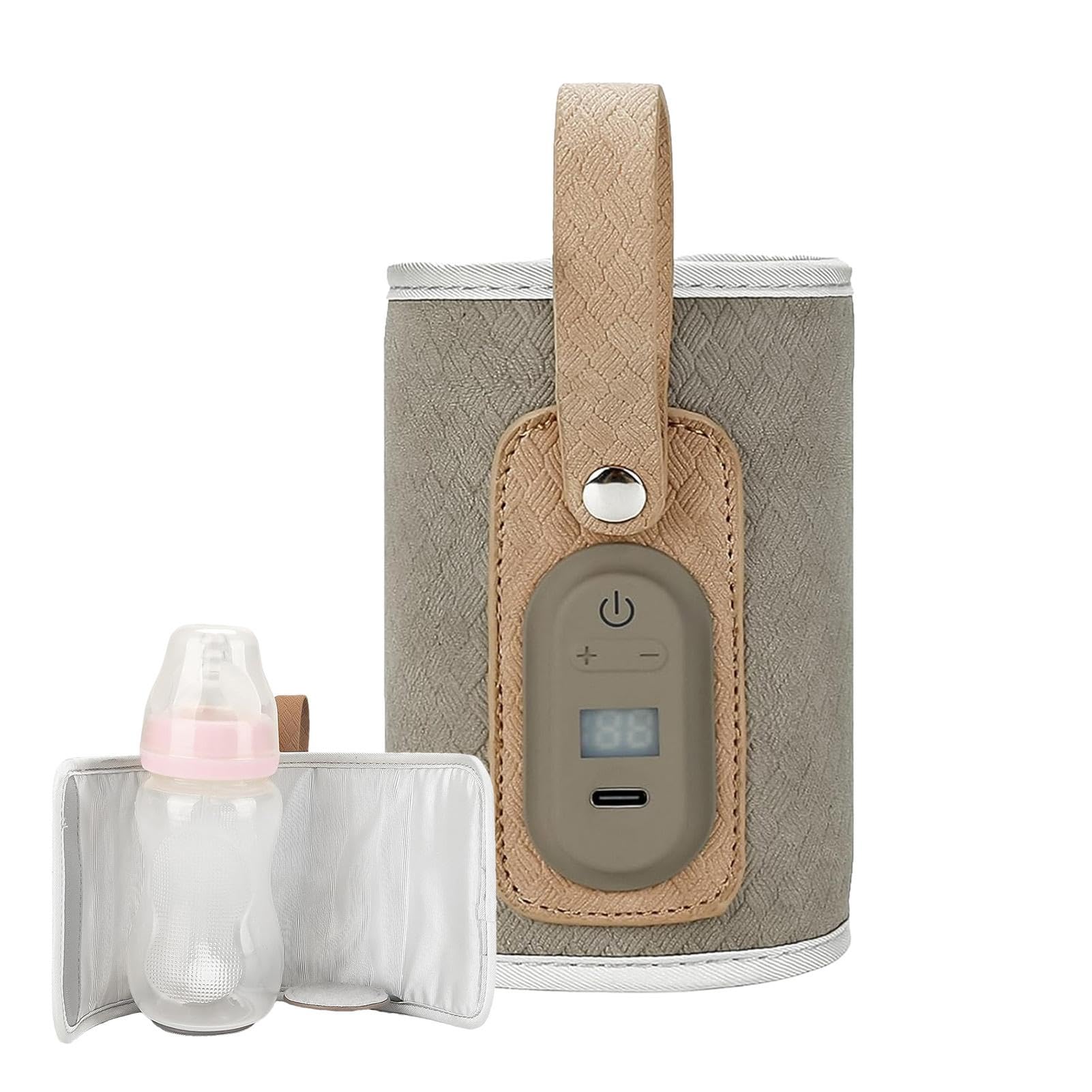 Baby Milk Warmer | USB Milk Warmer - USB Baby Bottle Insulation Bottle Warmer with Display, Adjustable Temperature Control, Milk Warmer for Home/Family Travel