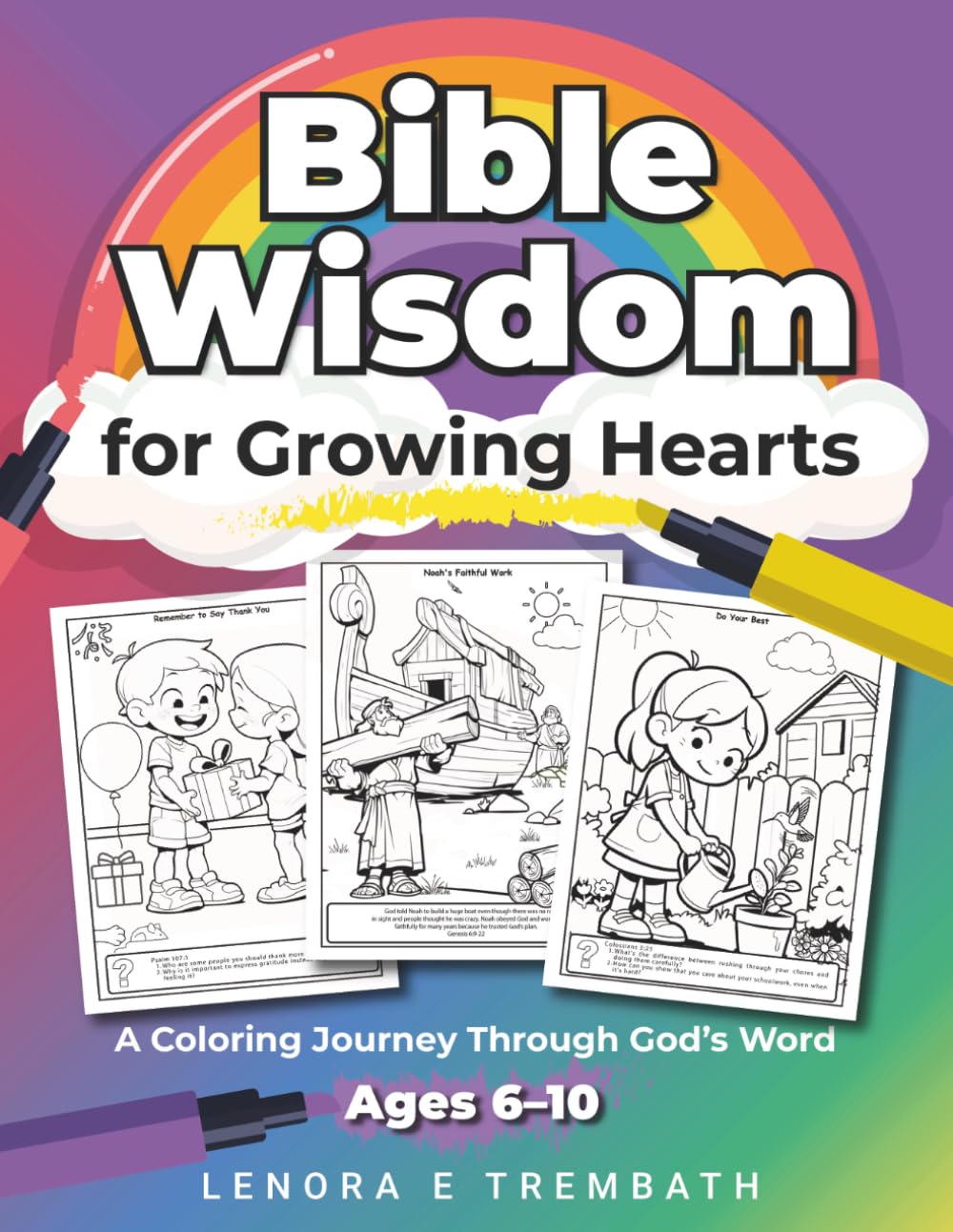 Bible Wisdom for Growing Hearts: A Coloring Journey Through God's Word (Bible Wisdom for Kids)