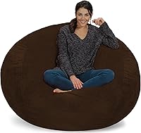 Vista 96 de Chill Sack Funda para silla puf, 5 pies, Ultrafur - Carbón