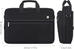 DOMISO 17-17.3" Laptop Briefcase Waterproof & Shockproof Business Bag w/Luggage Strap & Anti-Theft - Fits 17" Laptops, Black