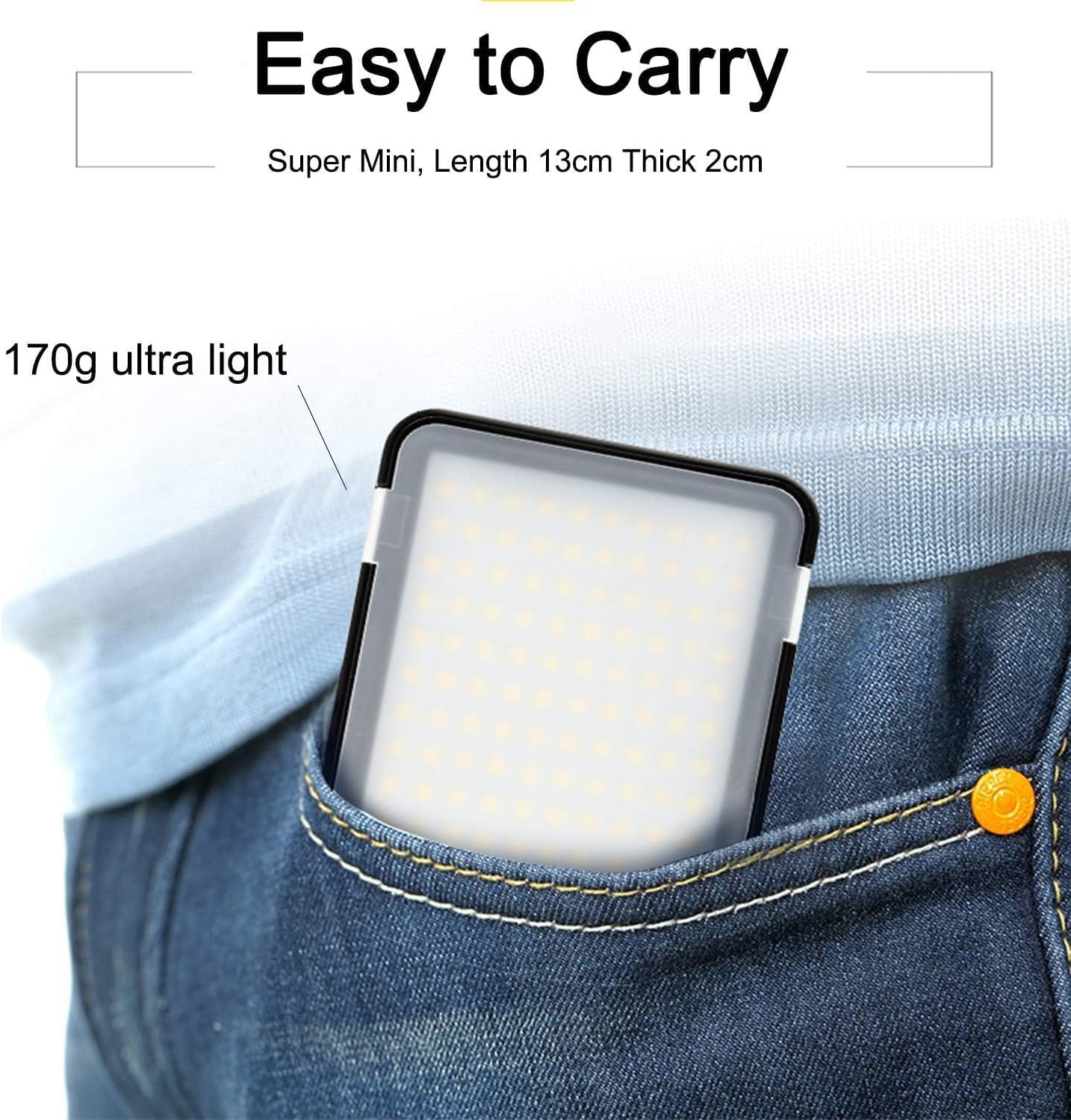 Godox LEDM150 LED Video Light, Camera Light for Pictures Video Recording with 150 LED Beads, CRI 95+ 5600K Photo Light for Outdoor Photography Live Streaming Zoom Calls