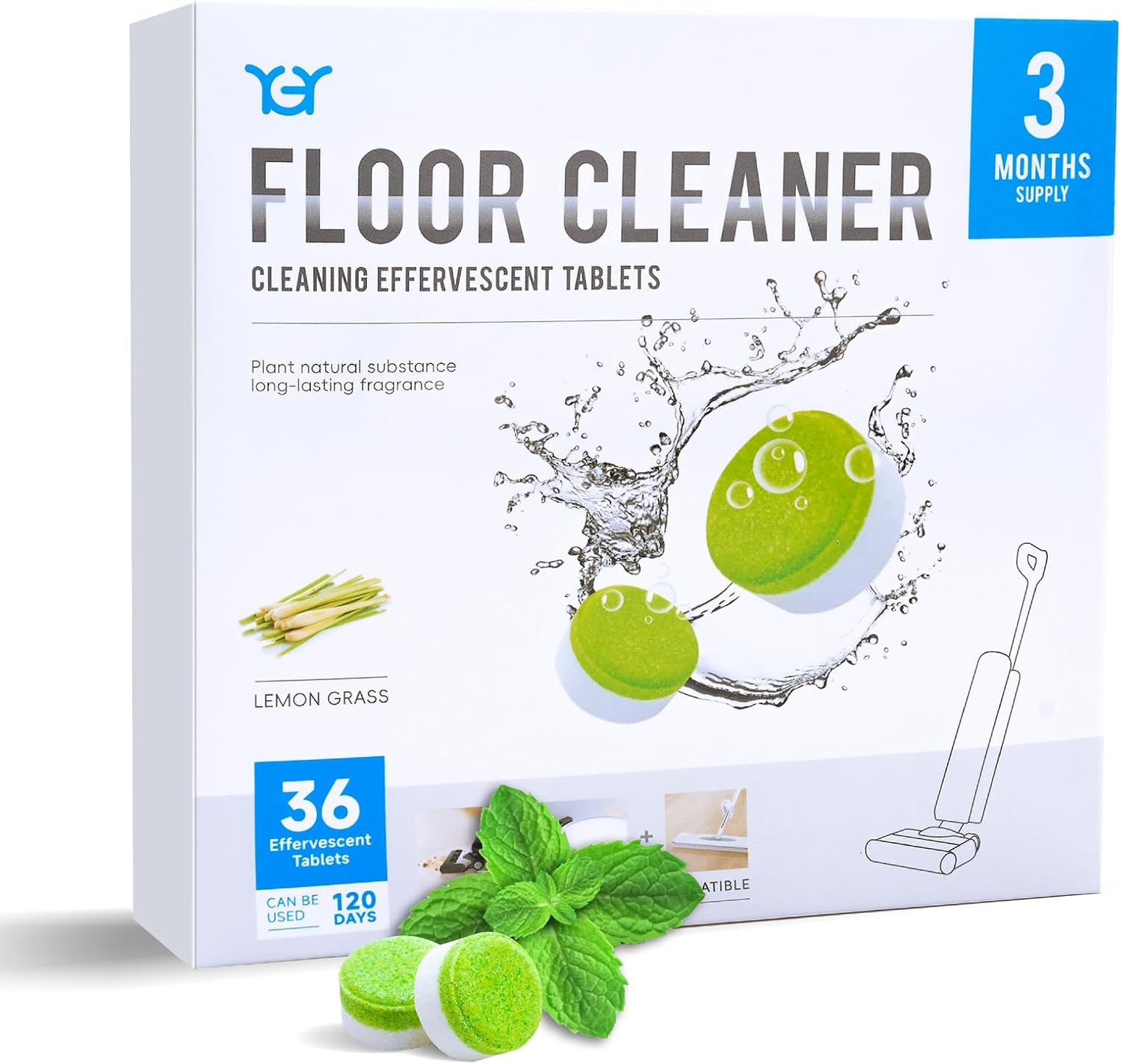 YGY Multi-Surface Floor Cleaner, Compitable with Tineco ifloor/Floor ONE Wet Dry Vacuum Mop,Deodorizes,Refreshes and Deep Cleans,Cleaning Solution Refill