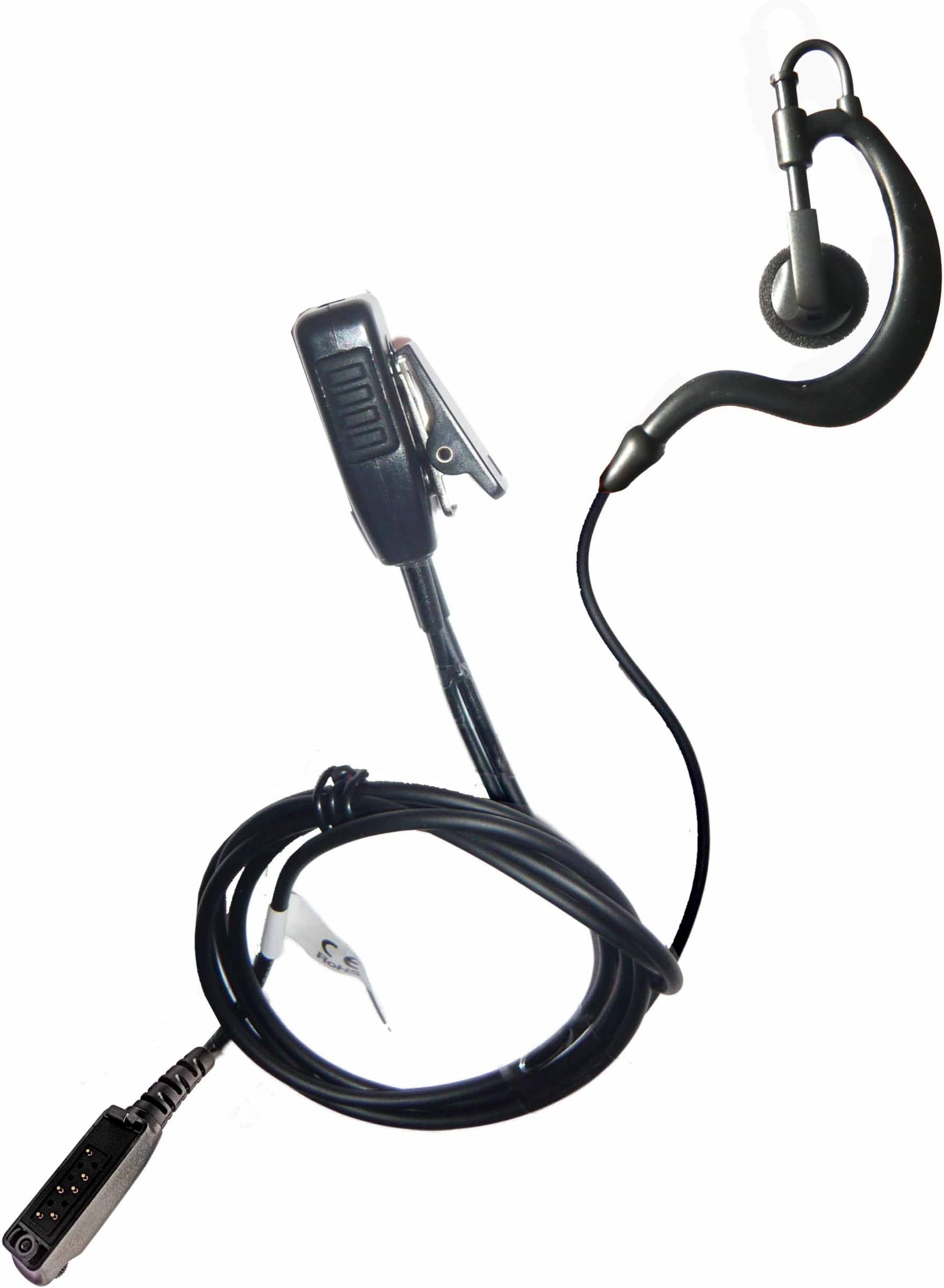 Sepura STP8038 G shape earpiece & microphone with carry pouch