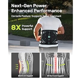 Rakiie Back Brace for Lower Back for Women Men, Elastic Back Support Belt with 8 Stays for Lifting at Work, Breathable Soft Lumbar Support, Blue M