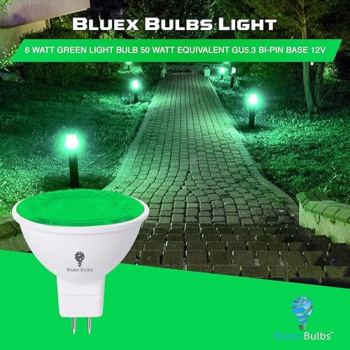 Vista 20 de BlueX - Paquete de 6 bombillas LED MR16 naranja, 4 W (equivalente a 40 vatios), base de dos pines GU5.3 de 12 V, decoración de fiesta, porche