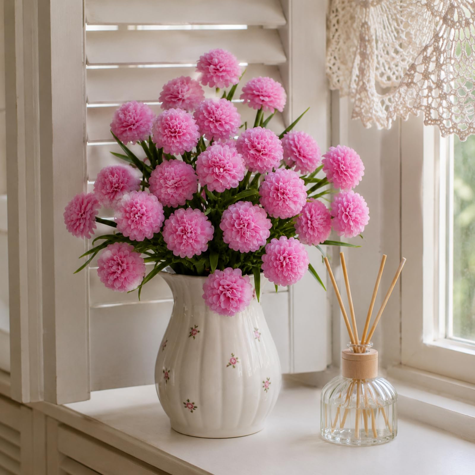astylishhome Artificial Hydrangea Flowers Pink Faux Flower Bouquet Silk Flowers for Home Wedding Table Vase Decor F2230
