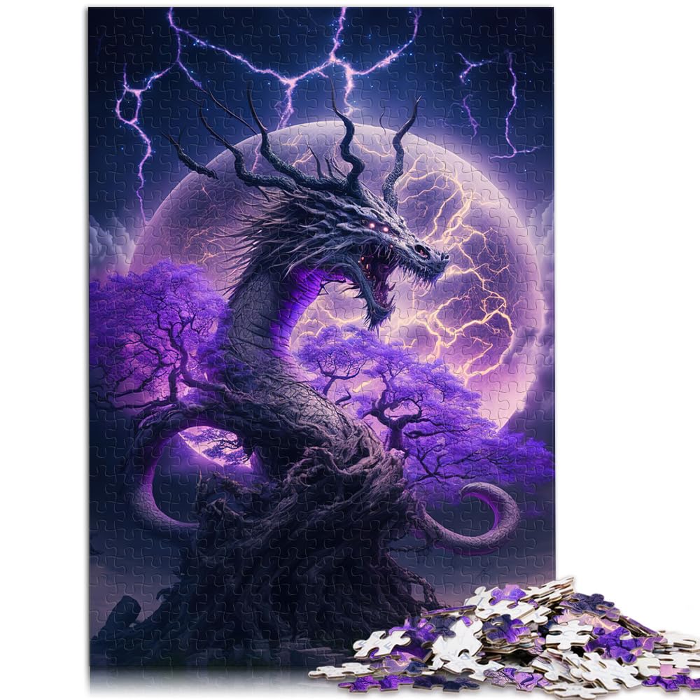 Holzpuzzle Für Erwachsene – 200+ Teile, 29x29 Cm, Mit Holzbox, Drachen-Motiv – Für Dekoration & Entspannung