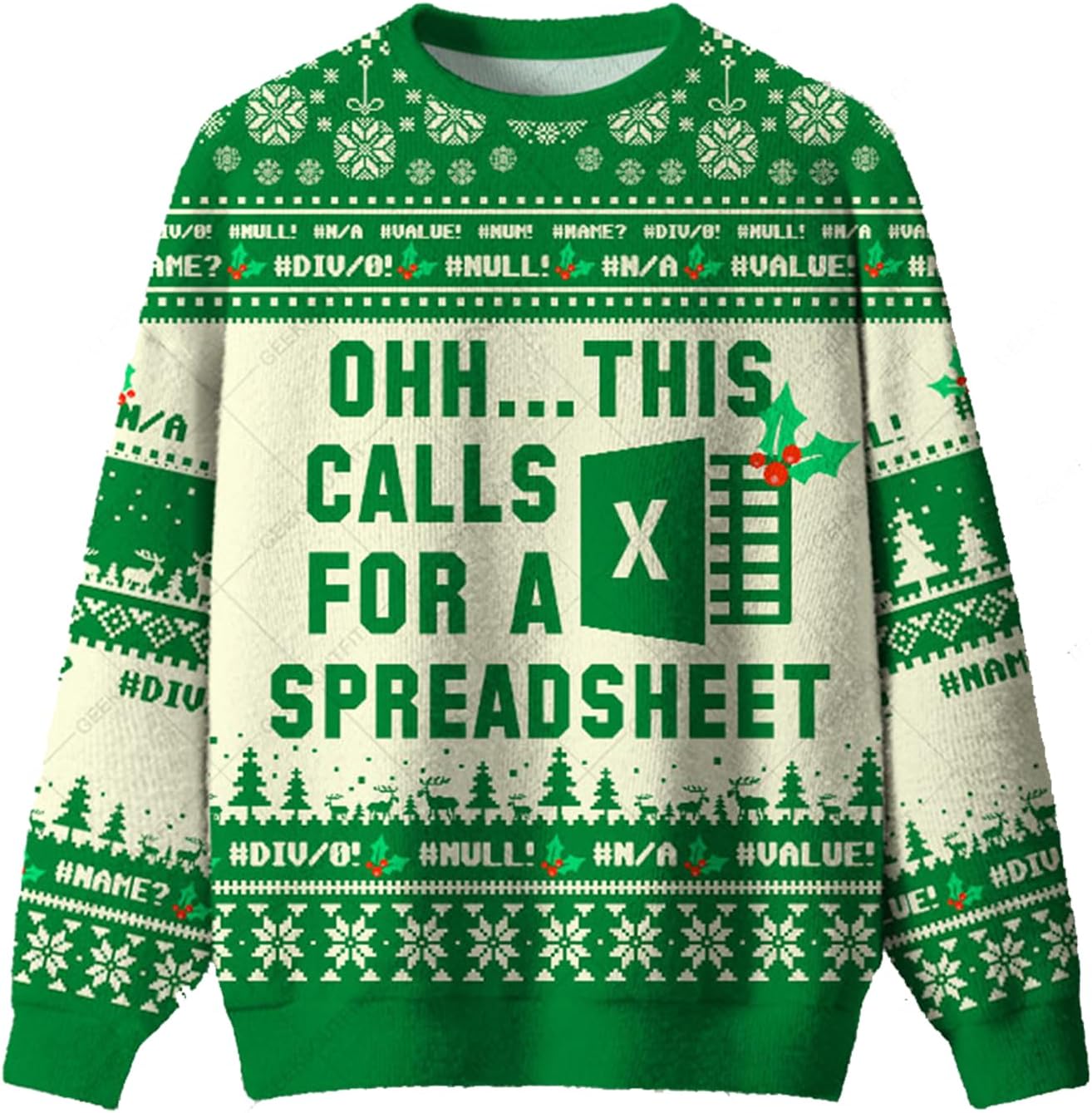 Geek Excel Ugly Christmas Sweater for Men,Women - Funny Ugly Christmas Sweater for Women
