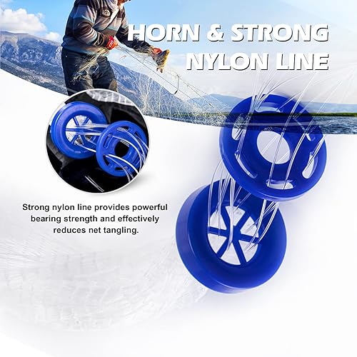 Miniatura 6 de Goture Red de pesca americana, redes de fundición de agua dulce y salada para cebo, trampa de camarones de peces de 3 pies4 pies6 pies7 pies8 pies10