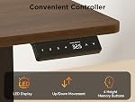 WALKINGDESK 63X55 Inches Reversible L Shaped Standing Desk Height Adjustable with Cup Holder, Electric Corner Computer Desk, Sit Stand up Home Office Desk, Ergonomic Gaming Desk, Black Walnut