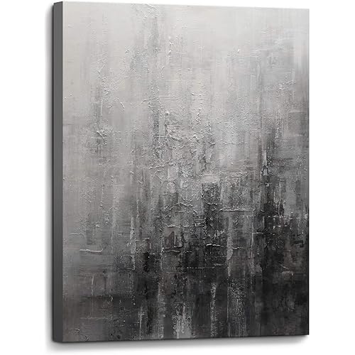 Wall Art for Bedroom Black and White Abstract Picture Oil Painting Large Canvas Artwork Framed Wall Decor for Living Room Bathroom Room Decoration Size 24x36