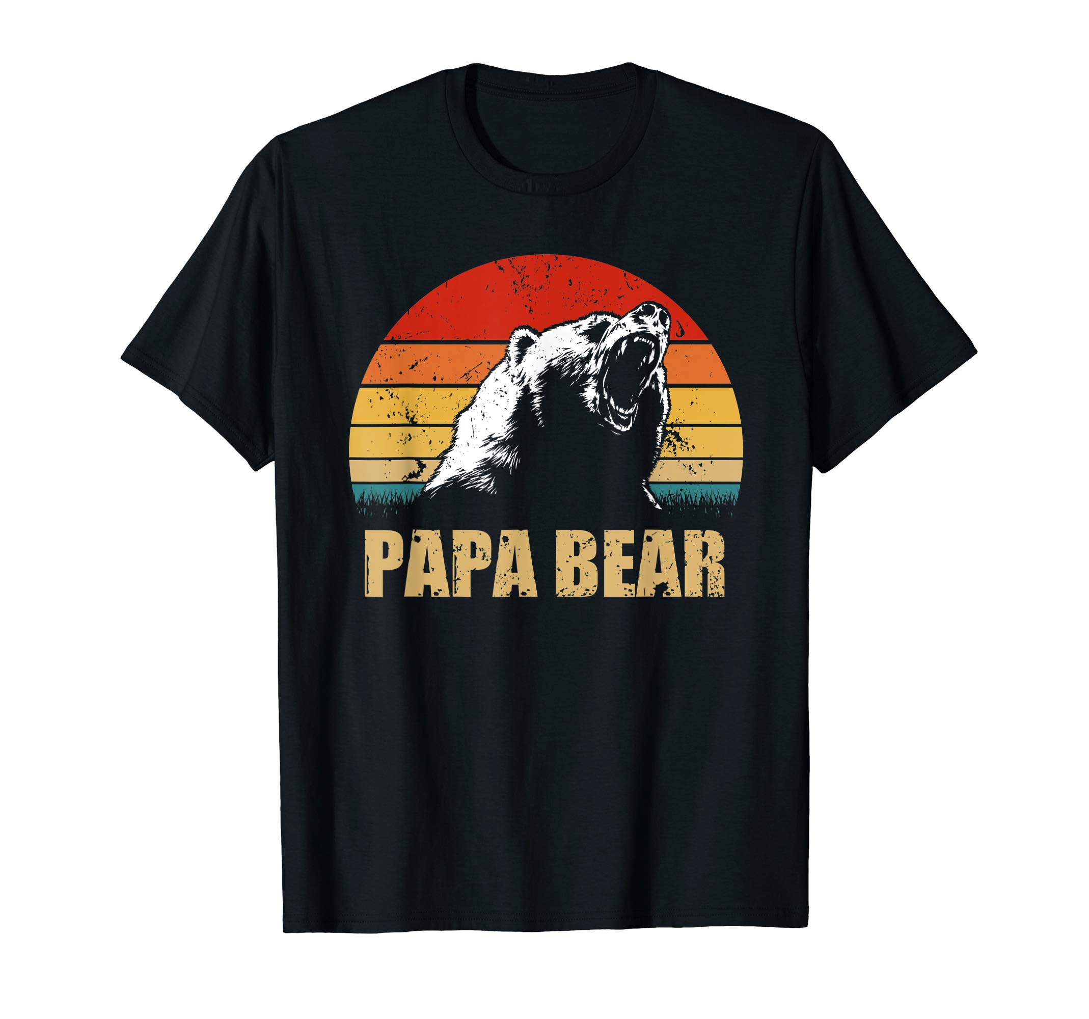 Dad Gifts from Daughter Son Mom WifeVintage Papa Bear Funny Fathers Day Gift for Camping Dad Men T-Shirt